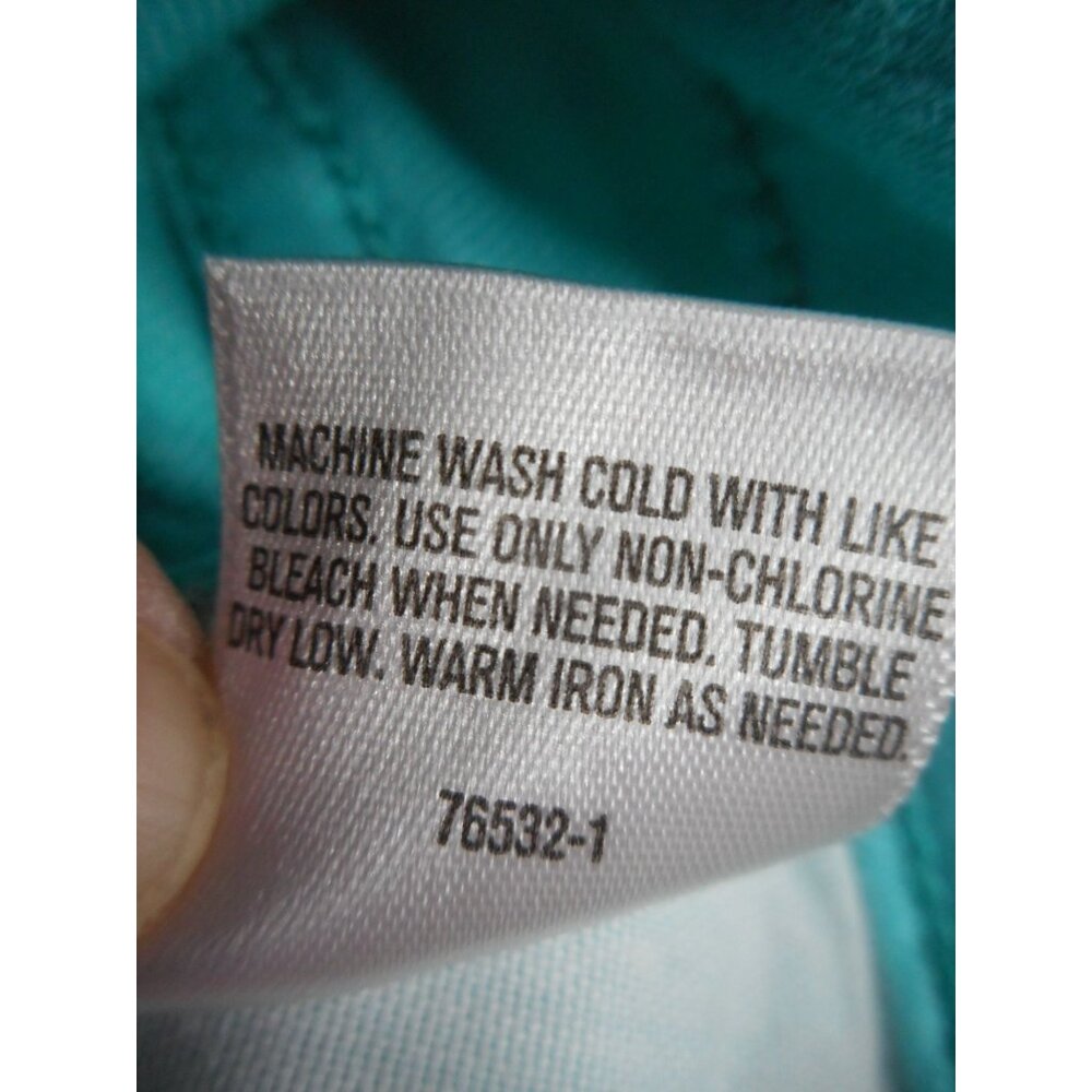 Bright Blue Sz 14 cotton blend Bermuda Shorts St John's  Bay - Picture 5 of 5